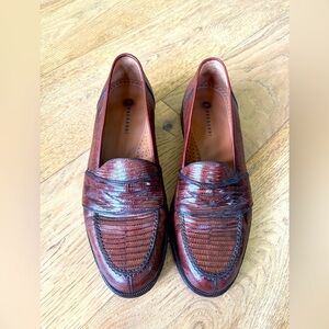 Magnanni lizard leather penny loafers mens 8.5